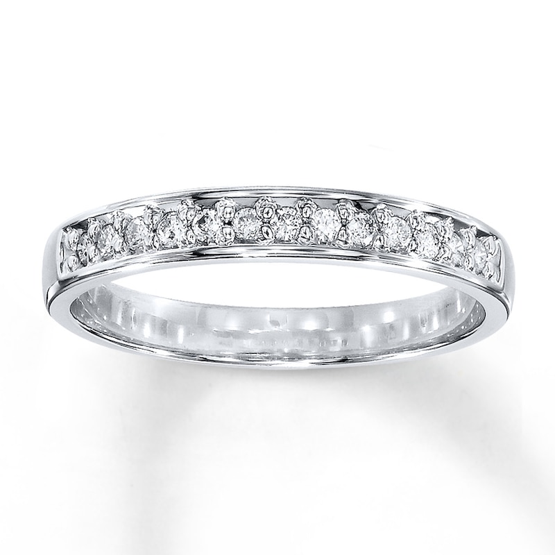 Previously Owned Diamond Band 1/8 ct tw 10K White Gold