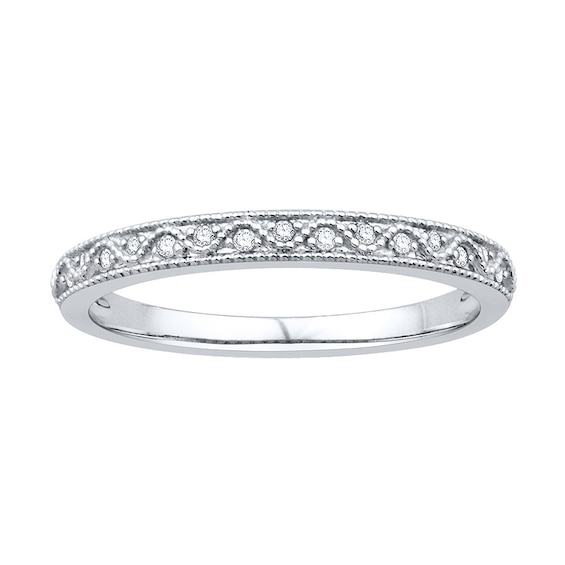 Previously Owned Diamond Anniversary Ring 1/15 ct tw Round-cut 10K White Gold