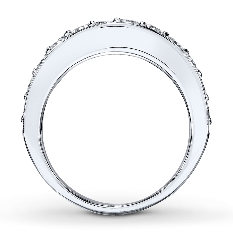 Main Image 2 of Previously Owned Diamond Anniversary Band 1 ct tw Round-cut 14K White Gold