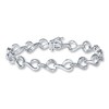 Thumbnail Image 1 of Previously Owned Sterling Silver Bracelet 1/10 ct tw Diamonds 7.25" Length