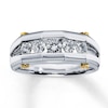 Thumbnail Image 1 of Previously Owned Men's Diamond Band 1 carat tw Round-cut 14K White & 18K Yellow Gold