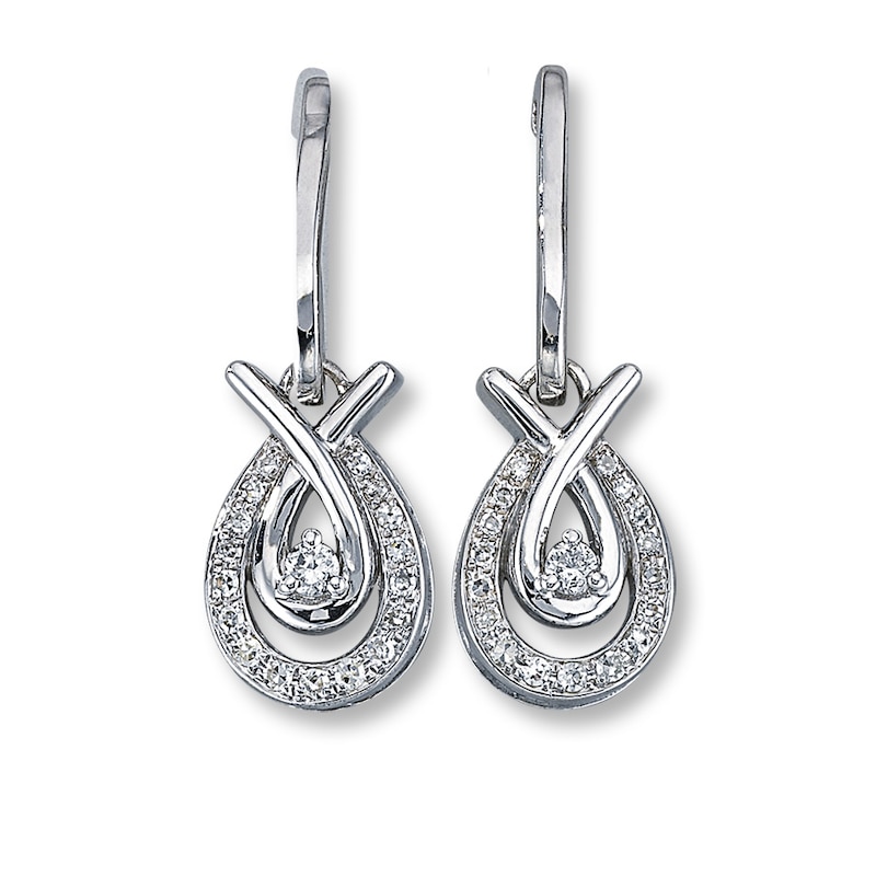 Previously Owned Diamond Earrings 1/5 ct tw Sterling Silver
