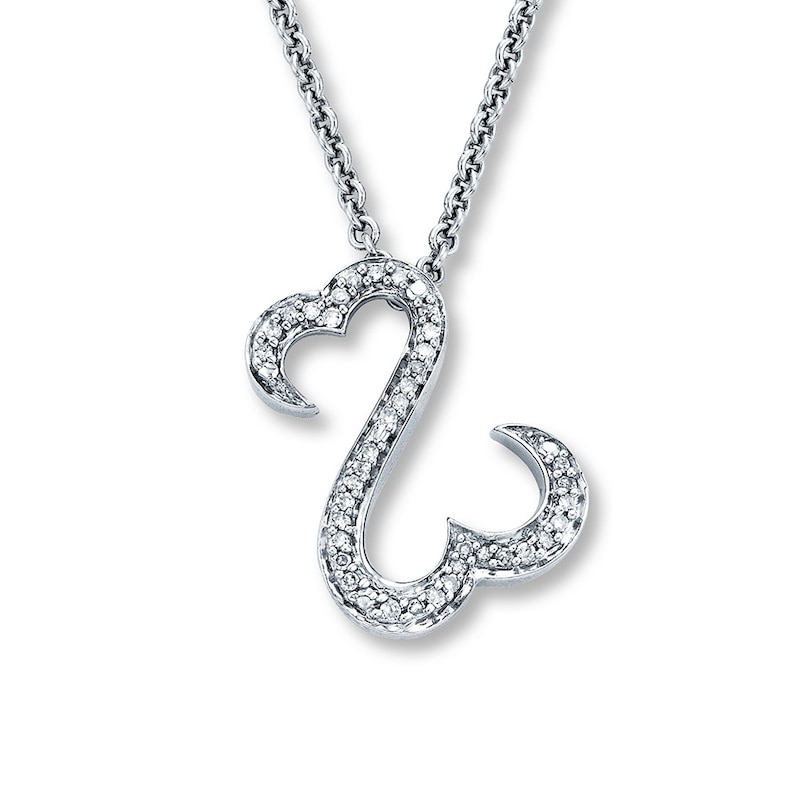 Previously Owned Necklace 1/8 ct tw Diamonds Sterling Silver 18"