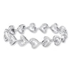 Thumbnail Image 1 of Previously Owned Diamond Heart Bracelet 1/8 ct tw Round-cut Sterling Silver