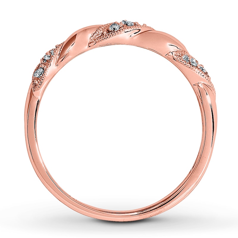 Main Image 2 of Previously Owned Anniversary Band 1/20 ct tw Round-cut Diamonds 10K Rose Gold