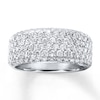Thumbnail Image 1 of Previously Owned Diamond Anniversary Ring 1-1/2 ct tw Round-cut 14K White Gold