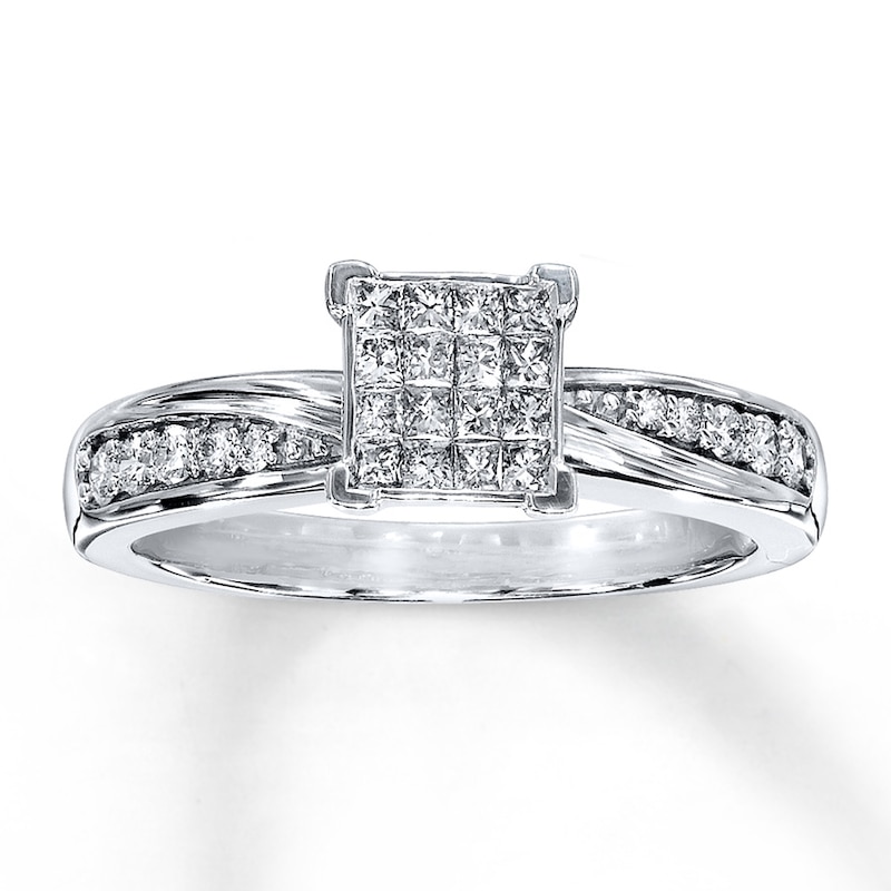 Main Image 1 of Previously Owned Diamond Ring 3/8 ct tw 10K White Gold