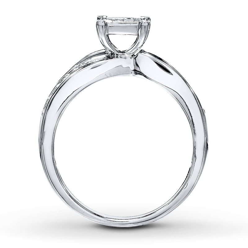 Main Image 2 of Previously Owned Diamond Ring 3/8 ct tw 10K White Gold