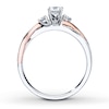 Thumbnail Image 2 of Previously Owned Diamond Engagement Ring 3/8 ct tw Round-cut 14K Two-Tone Gold