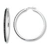 Thumbnail Image 1 of Previously Owned Black Diamond Earrings 1/4 ct tw Round-cut Sterling Silver