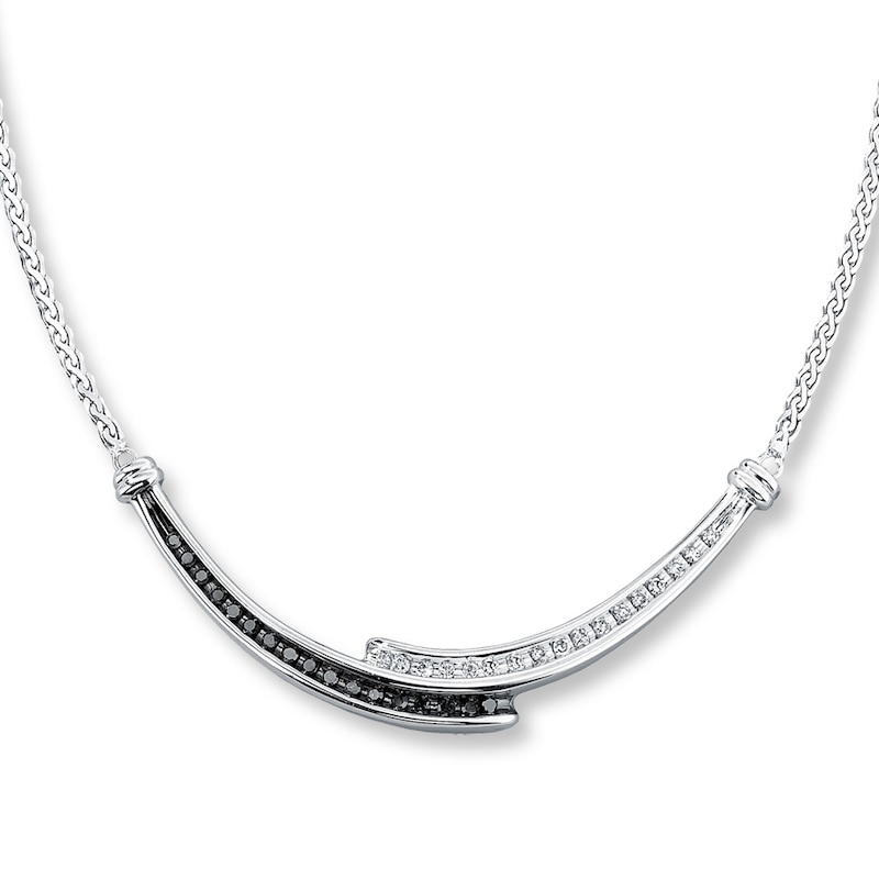 Main Image 1 of Previously Owned Necklace 1/4 ct tw Diamonds Sterling Silver