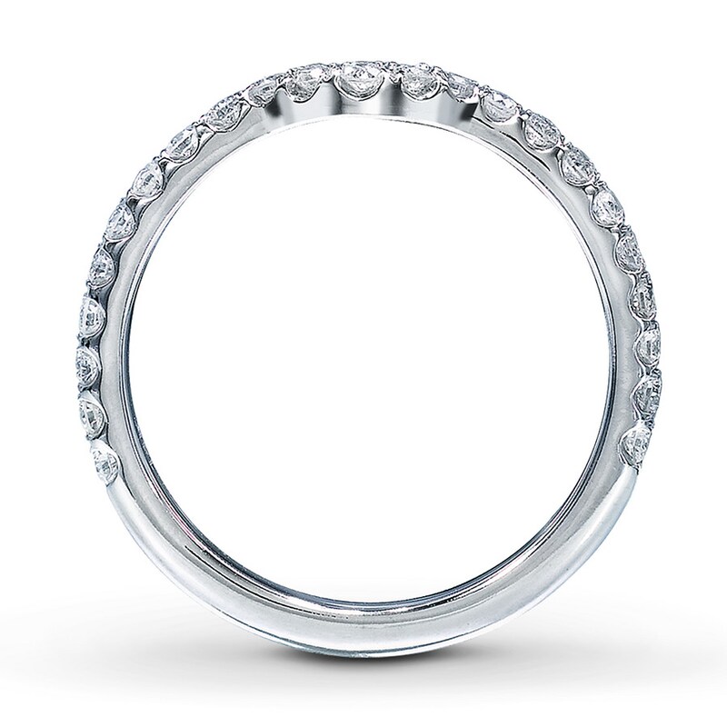 Main Image 2 of Previously Owned Diamond Wedding Band 1/3 ct tw Round-cut 14K White Gold - Size 5