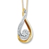 Thumbnail Image 1 of Previously Owned Diamond Necklace 1/6 ct tw Round-cut 10K Yellow Gold