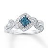 Thumbnail Image 1 of Previously Owned Blue Diamond Ring 1/4 ct tw 10K White Gold