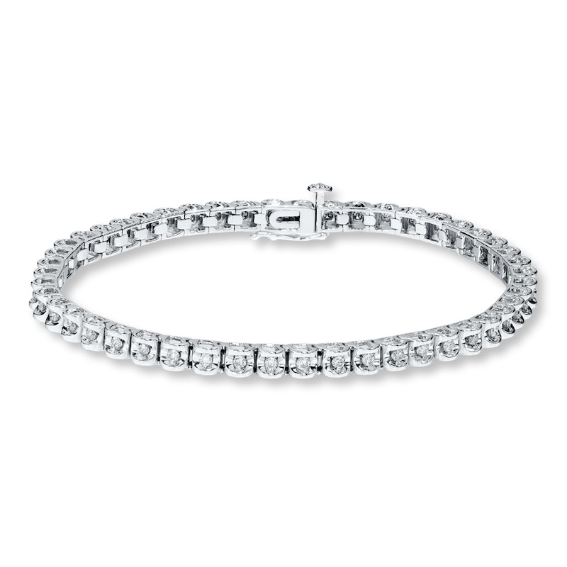 Previously Owned Bracelet 1 ct tw Diamonds 10K White Gold 7.25"