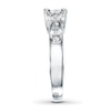 Thumbnail Image 3 of Previously Owned Diamond Engagement Ring 3/4 ct tw Princess-cut 14K White Gold
