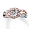 Thumbnail Image 1 of Previously Owned Diamond Engagement Ring 7/8 ct tw Round-cut 14K Two-Tone Gold