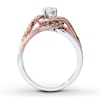 Thumbnail Image 2 of Previously Owned Diamond Engagement Ring 7/8 ct tw Round-cut 14K Two-Tone Gold