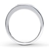 Thumbnail Image 2 of Previously Owned Men's Diamond Wedding Band 3/4 ct tw Square-Cut 10K White Gold