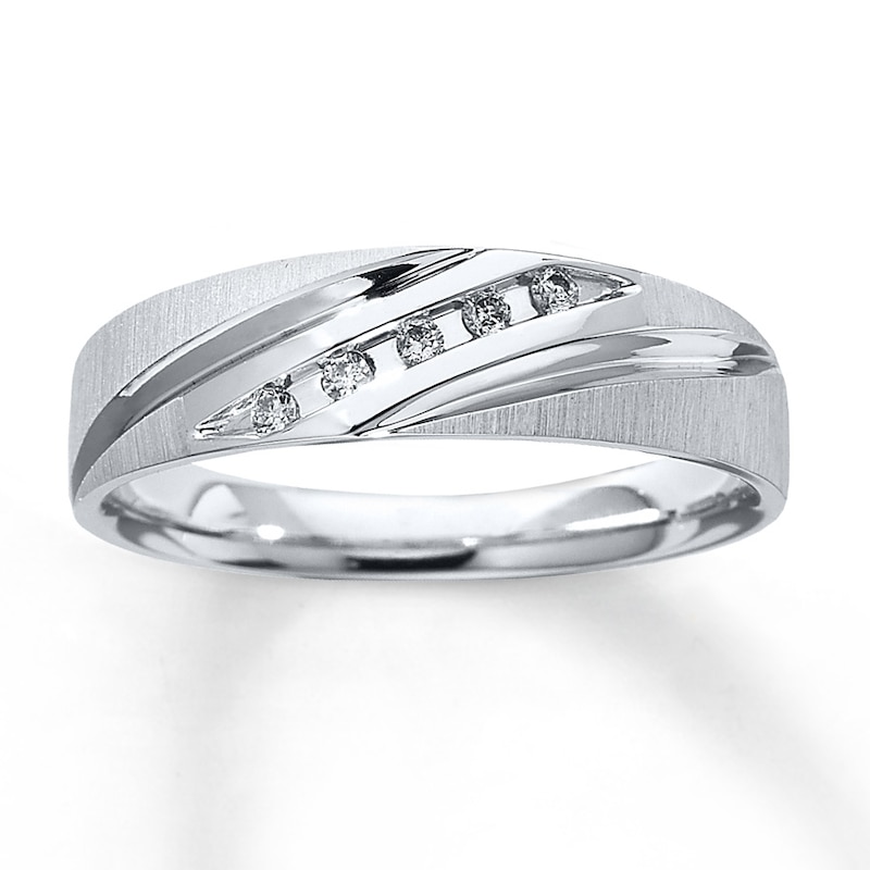 Previously Owned Band 1/15 ct tw Diamonds 10K White Gold