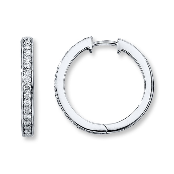 Previously Owned Earrings 1/4 ct tw Diamonds 10K White Gold