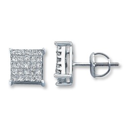 Previously Owned Earrings 1 ct tw Diamonds 14K White Gold
