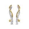 Thumbnail Image 2 of Previously Owned Diamond Earrings 1/3 ct tw Round-cut 10K Two-Tone Gold