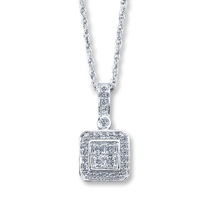 Main Image 1 of Previously Owned Necklace 1/3 ct tw Diamonds Sterling Silver