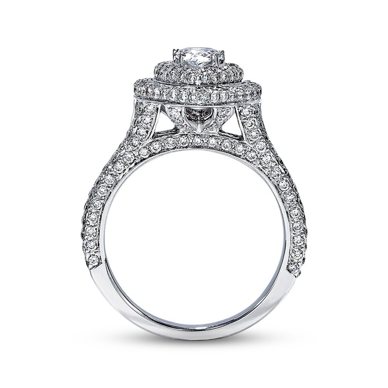 Main Image 2 of Previously Owned Neil Lane Diamond Engagement Ring 1-3/4 cttw Pear/Round 14K White Gold