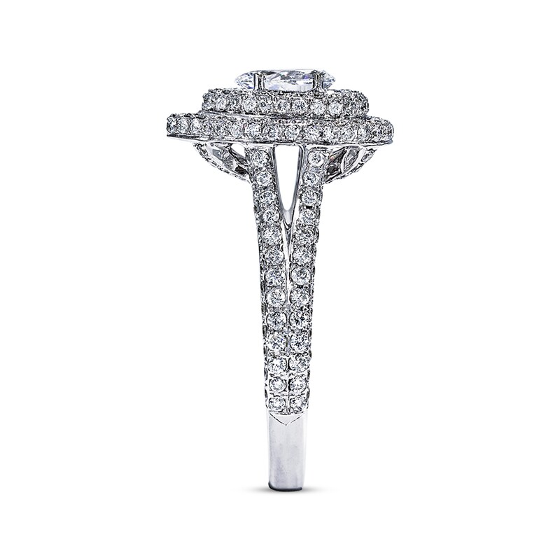 Main Image 3 of Previously Owned Neil Lane Diamond Engagement Ring 1-3/4 cttw Pear/Round 14K White Gold