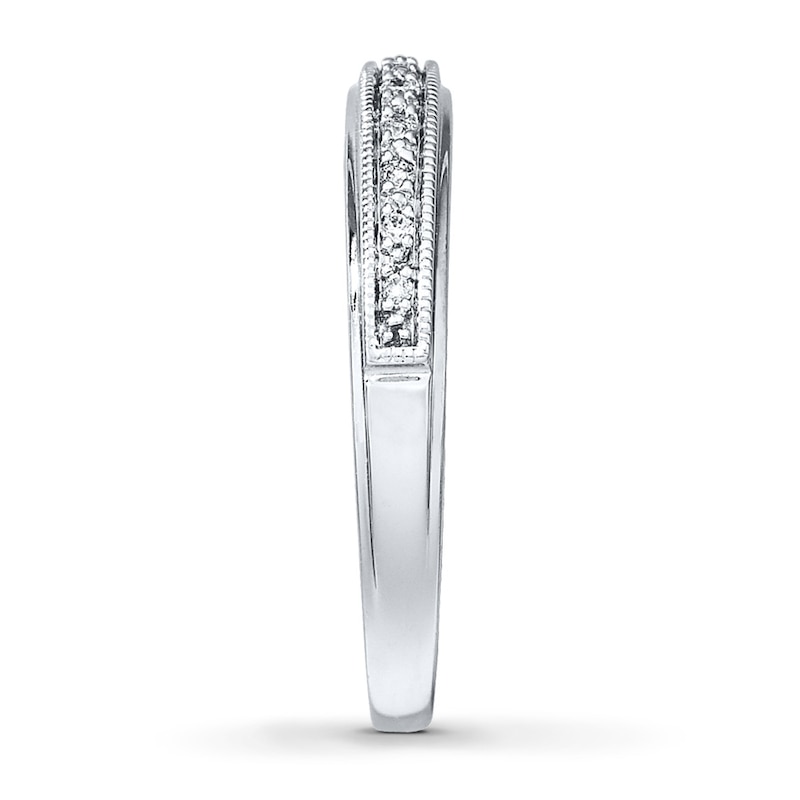 Main Image 3 of Previously Owned Band 1/20 ct tw Diamonds 10K White Gold