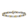 Thumbnail Image 1 of Previously Owned Diamond Bracelet 1 ct tw 10K Two-Tone Gold 7"