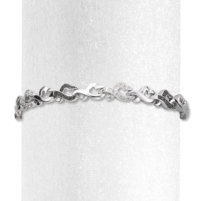 Main Image 1 of Previously Owned Diamond Bracelet 1/4 ct tw Sterling Silver 7.5"
