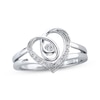 Thumbnail Image 1 of Previously Owned Heart Ring 1/10 ct tw Diamonds Round-cut Sterling Silver