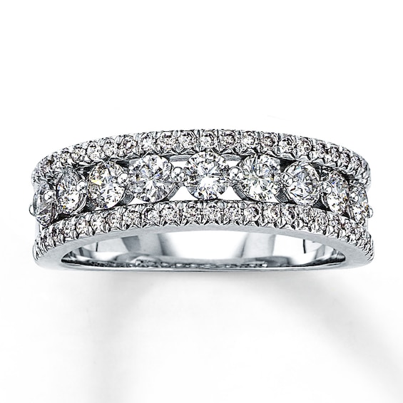 Previously Owned Diamond Anniversary Ring 1 ct tw Round-cut 14K White Gold