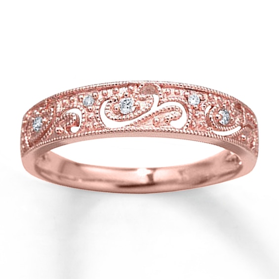 Previously Owned Diamond Anniversary Band 1/20 ct tw Round-cut 10K Rose Gold