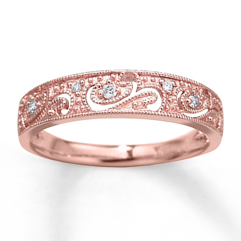 Main Image 1 of Previously Owned Diamond Anniversary Band 1/20 ct tw Round-cut 10K Rose Gold