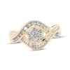 Thumbnail Image 1 of Previously Owned Diamond Fashion Ring 1/2 cttw Round & Baguette-Cut 10K Yellow Gold