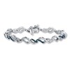 Thumbnail Image 1 of Previously Owned Blue/White Diamond Bracelet 1/8 ct tw Sterling Silver