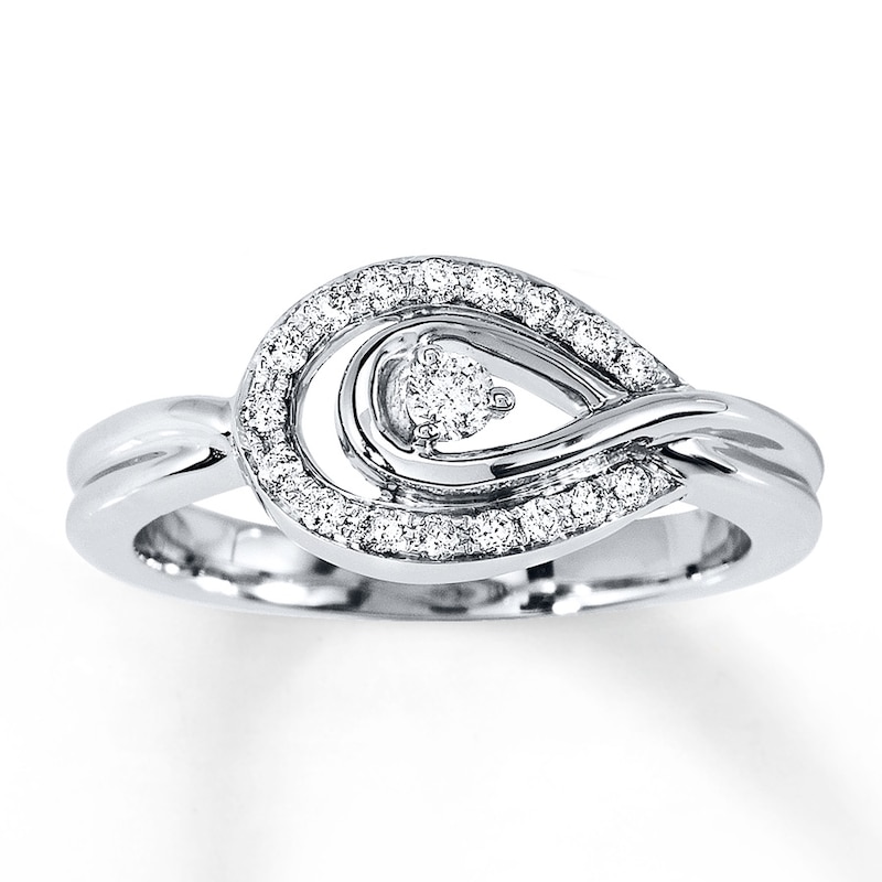 Main Image 1 of Previously Owned Diamond Ring 1/6 ct tw Round-cut Sterling Silver