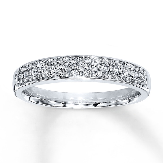 Previously Owned Diamond Anniversary Band 1/4 ct tw Round-cut 10K White Gold