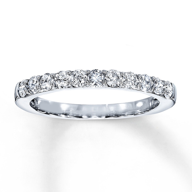 Main Image 1 of Previously Owned Diamond Band 1/2 ct tw Round-cut 14K White Gold