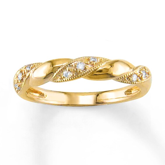 Previously Owned Anniversary Band 1/20 ct tw Round-cut Diamonds 10K Yellow Gold