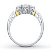 Thumbnail Image 2 of Previously Owned Diamond Ring 1/8 ct tw Sterling Silver & 10K Yellow Gold