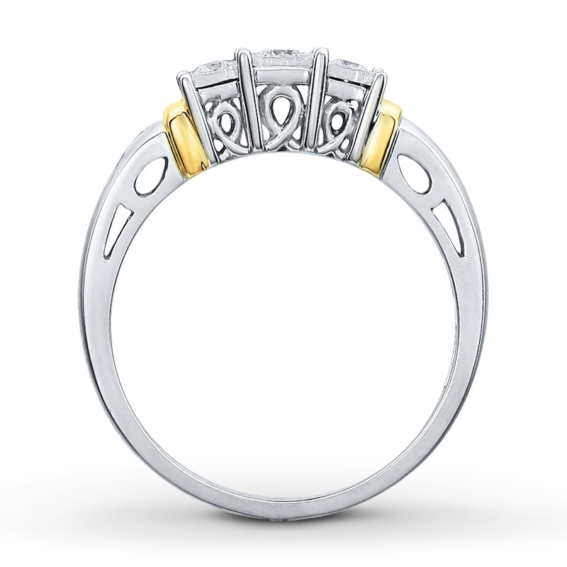 Main Image 2 of Previously Owned Diamond Ring 1/8 ct tw Sterling Silver & 10K Yellow Gold