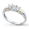 Thumbnail Image 3 of Previously Owned Diamond Ring 1/8 ct tw Sterling Silver & 10K Yellow Gold