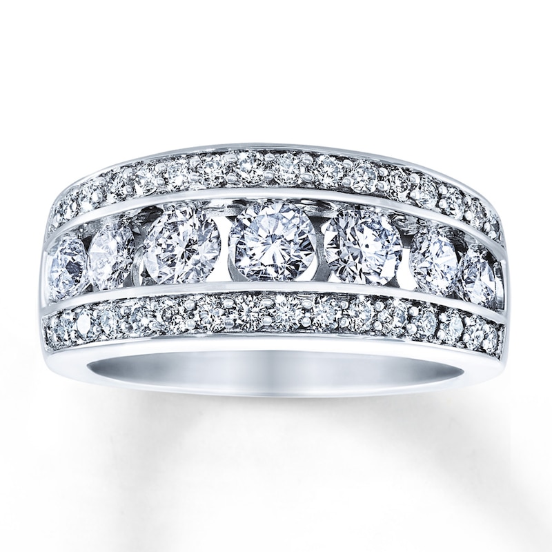 Main Image 1 of Previously Owned Diamond Anniversary Band 2 ct tw Round-cut 14K White Gold
