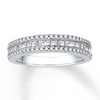 Thumbnail Image 1 of Previously Owned Diamond Anniversary Band 1/2 cttw Princess & Round 10K White Gold