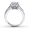 Thumbnail Image 2 of Previously Owned Multi-Stone Diamond Engagement Ring 1-1/2 ct tw Round-cut 14K White Gold