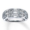 Thumbnail Image 1 of Previously Owned Men's Diamond Wedding Band 3/4 ct tw Round-cut 10K White Gold
